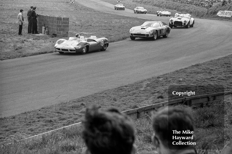Tony Lanfranchi, Attila Ford, Mike Salmon, Ferrari 250 GTO, 1965 Tourist Trophy, Oulton Park.
