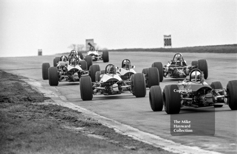 A pack of F3 cars, Silverstone, International Trophy meeting 1970.
