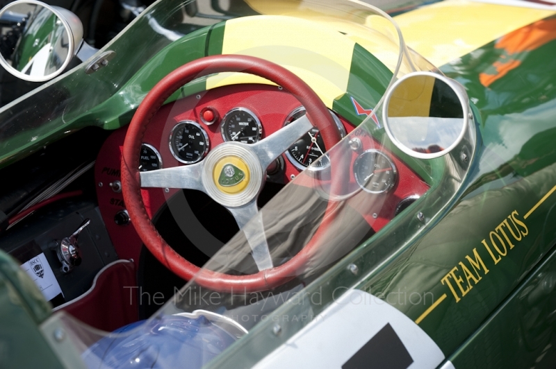 Formula One Lotus 25 cockpit, Silverstone Classic 2010