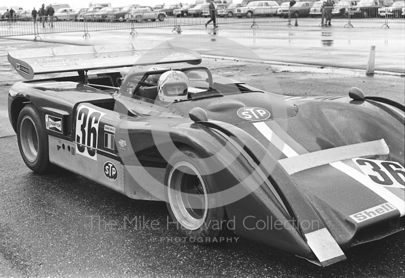 Teddy Pilette, VDS Racing Team McLaren M8E Chevrolet, Silverstone, Super Sports 200 1972.
