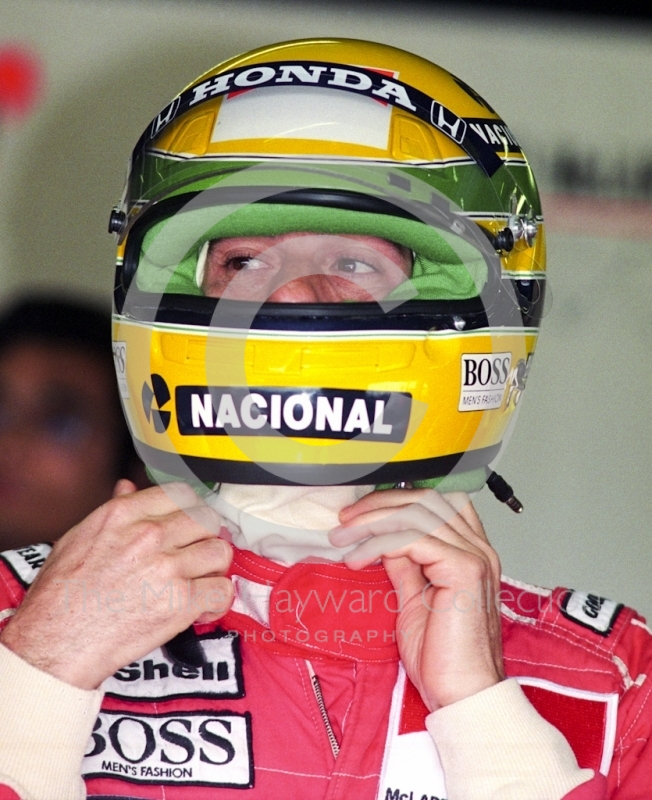 Ayrton Senna, McLaren MP4, Silverstone, British Grand Prix 1991.
