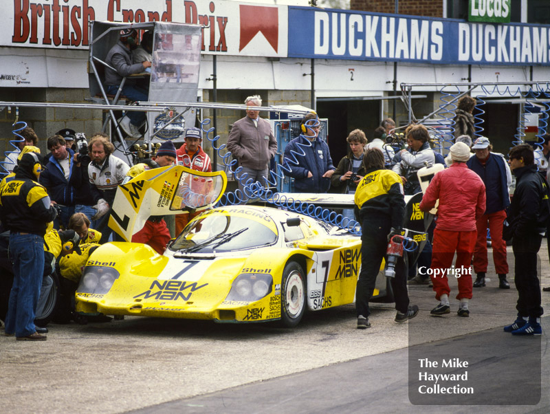 Paolo Barilla, Klaus Ludwig, New Man-Joest Racing Porsche 956, World Endurance Championship, 1985&nbsp;Grand Prix International 1000km meeting, Silverstone.
