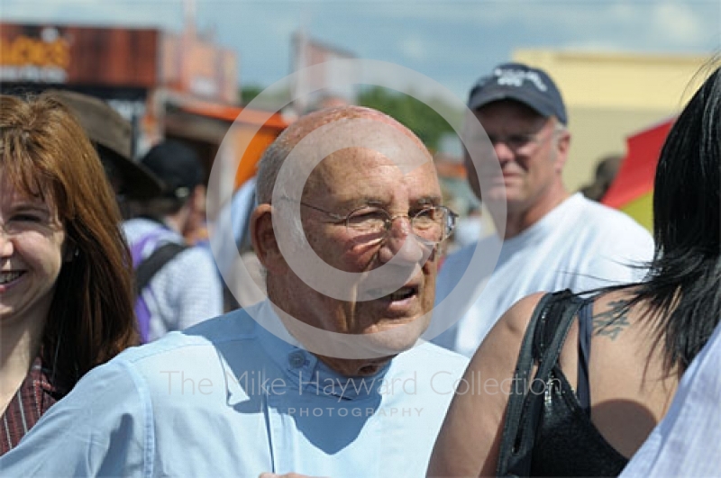 Sir Stirling Moss in the paddock ahead of the RAC Woodcote Trophy, Silverstone Classic 2009.