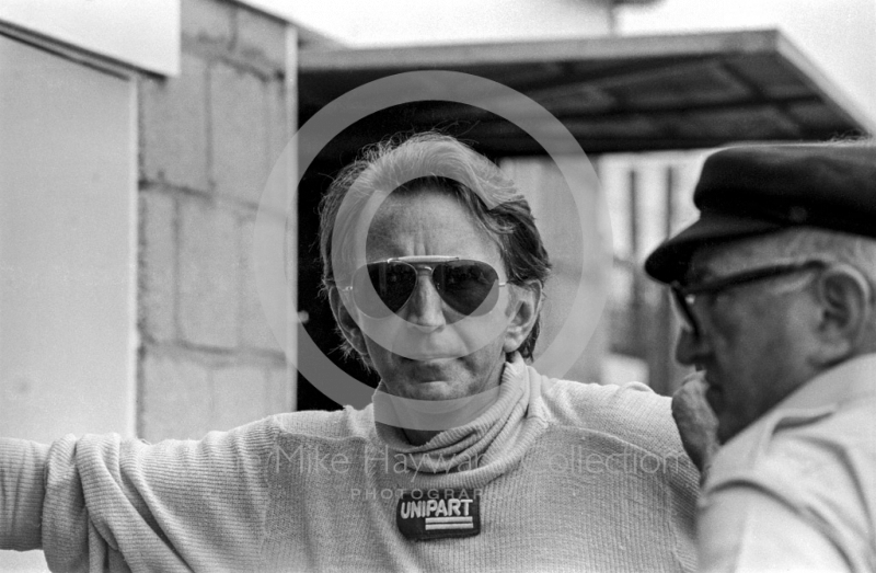 John Watson&nbsp;in the paddock, British Grand Prix, Silverstone, 1983.
