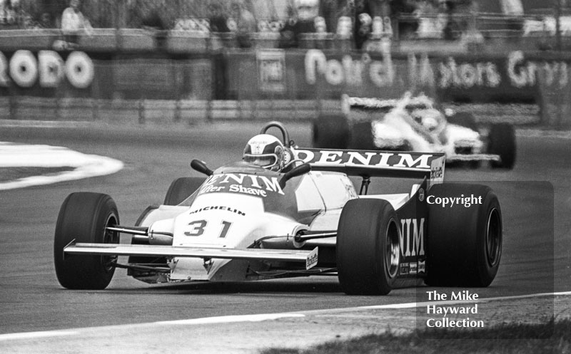 Beppe Gabbiani, Osella FA1B Cosworth V8, Silverstone, British Grand Prix 1981.
