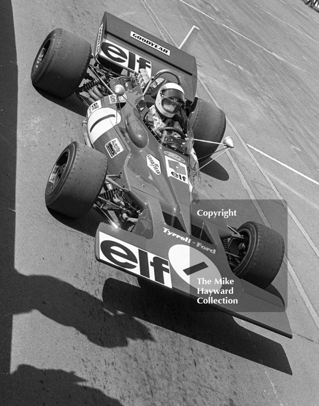 Jackie Stewart, Tyrrell DFV 003, Silverstone International Trophy 1971.
