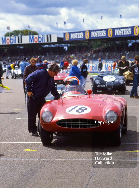 Robert Brooks, Ferrari 750 Monza, Coys Historic International Festival, July 1993, Silverstone.
