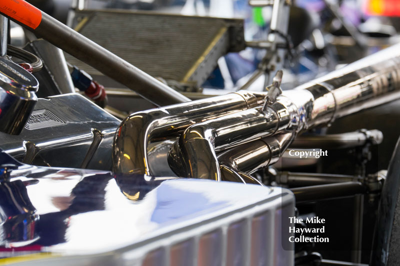 F5000 car in the pits, 2016 Gold Cup, Oulton Park.
