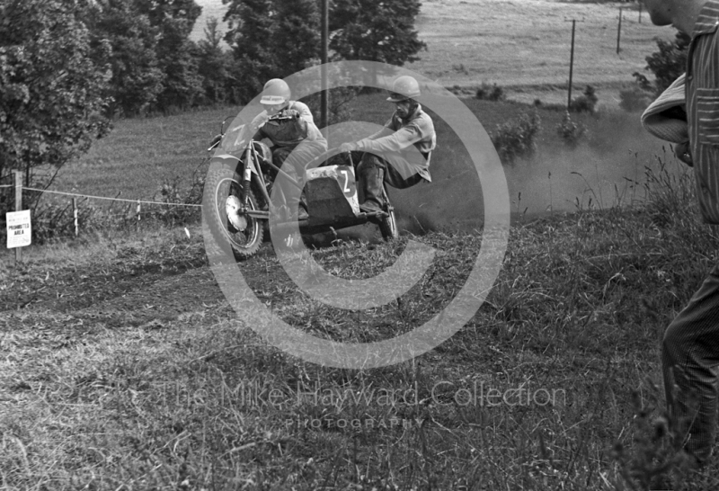 Sidecar flat out, Kinver, Staffordshire, 1964.