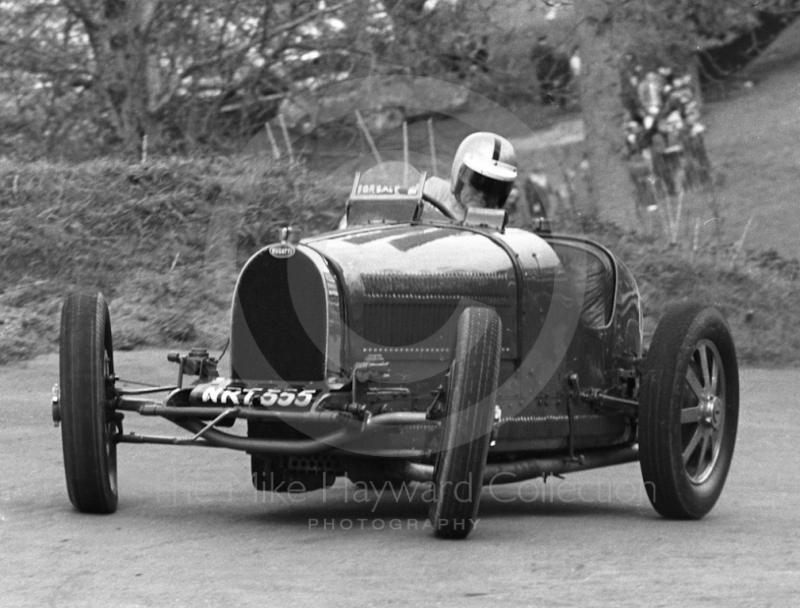  Frank Wall, Bugatti Type 51, reg no NRT 555, Prescott, May 1968