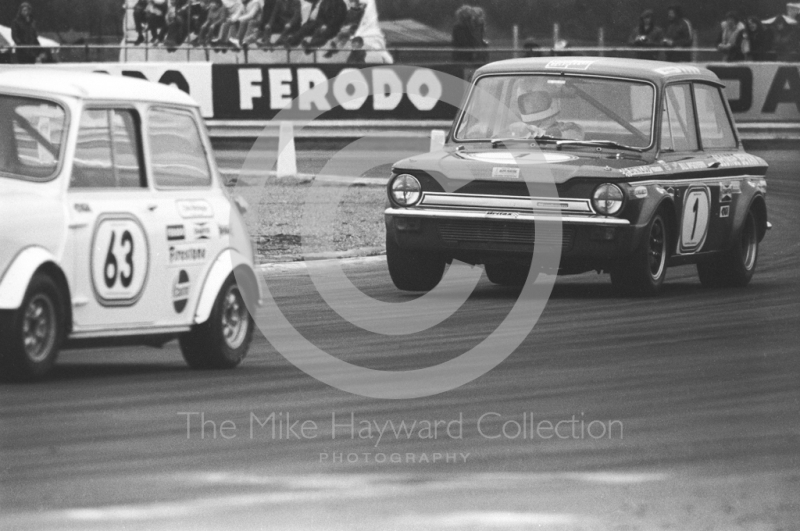 Bill McGovern, George Bevan Sunbeam Imp, Silverstone International Trophy meeting 1972.
