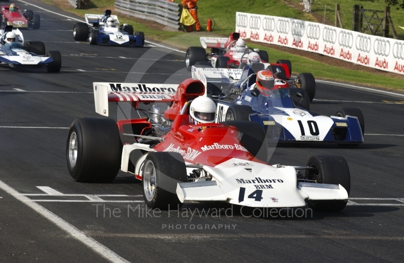 Flavian Marcais, BRM P180, and John Bladon, Surtees TS9B, Force Grand Prix Cars, Oulton Park Gold Cup, 2002