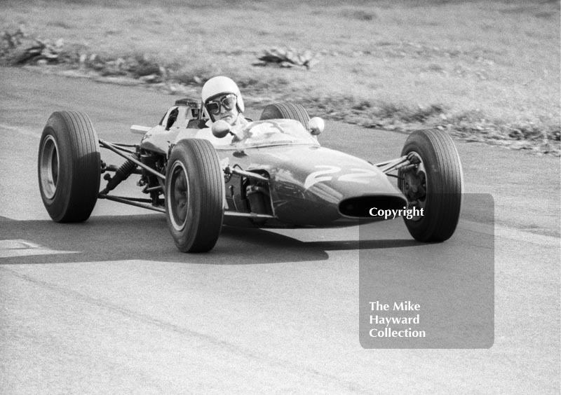 Ian Raby checks the mirrors of his F2 Merlyn Mk 9 Cosworth, Oulton Park Gold Cup, 1965
