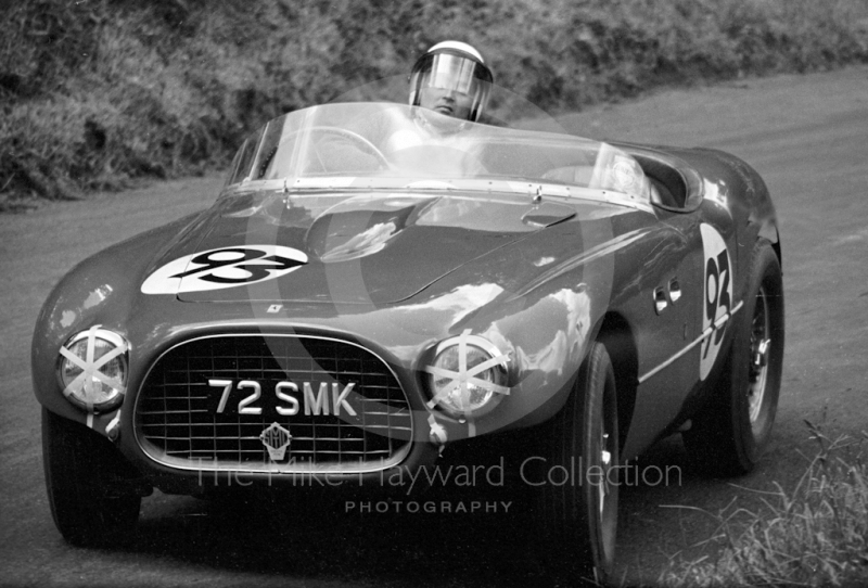 B Worth, Ferrari 166, reg no 72 SMK, MAC Shelsley Walsh Hill Climb, June 1968