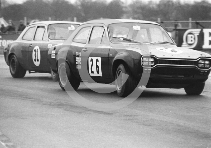 John Fitzpatrick, Broadspeed Ford Escort, Silverstone International Trophy meeting 1969.
