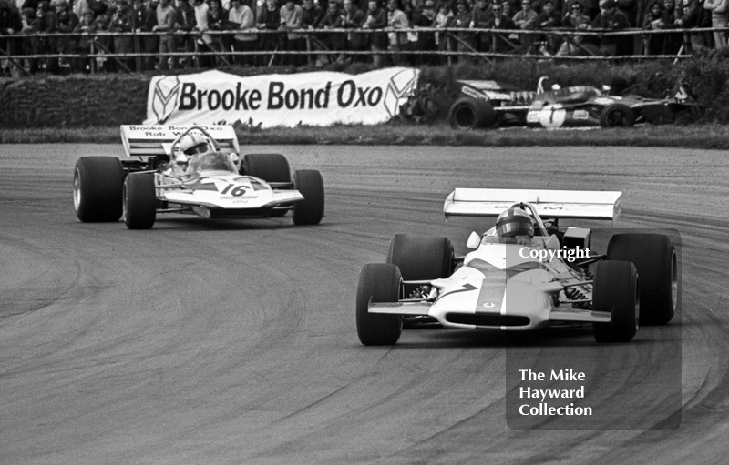 Pedro Rodriguez, BRM P160, and John Surtees, Surtees TS9 DFV, Silverstone International Trophy 1971.
