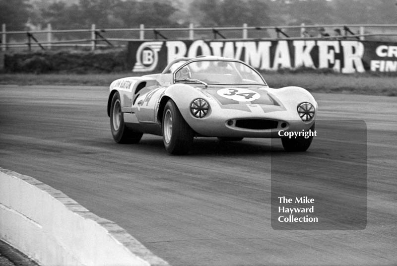 John Burton, Worcester Racing Ginetta, 1968 Martini International 300, Silverstone.
