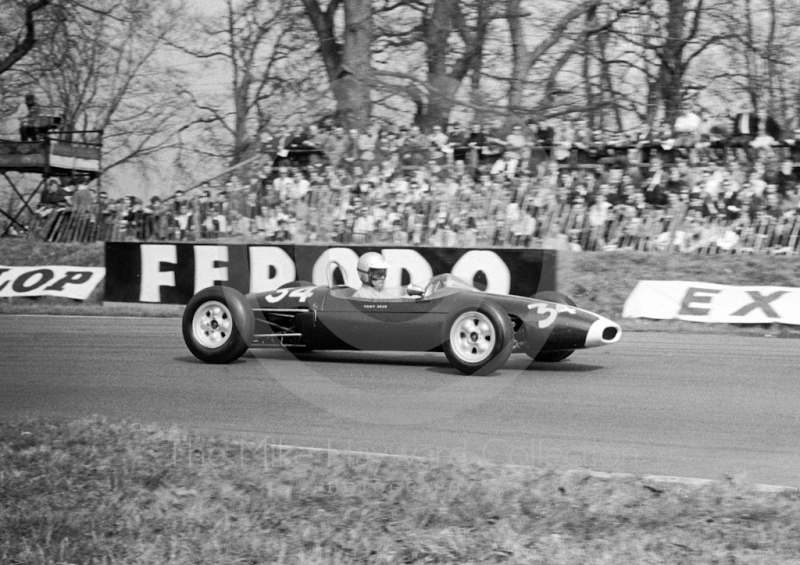 Tony Dean, Brabham BT16, Formula 3 race, Oulton Park Spring Race meeting, 1965.
