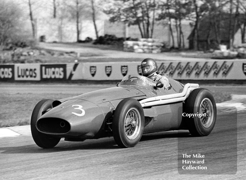 V Norman, Maserati 250F, VSCC Donington May 1979.
