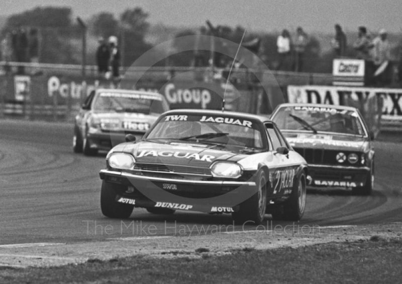 Enzo Calderari/David Sears Jaguar XJS HE at Copse Corner, Istel Tourist Trophy, European Touring Car Championship, Silverstone, 1984
