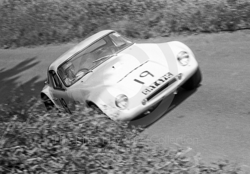 TVR at speed, CRT 671C, Shelsley Walsh Hill Climb June 1970. 