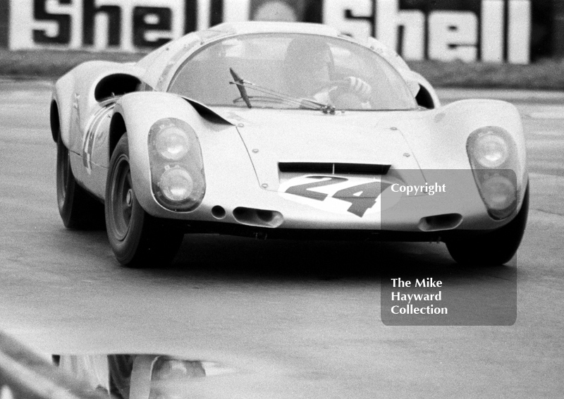 Charles Lucas, Porsche 910, International Trophy meeting, Silverstone, 1969.
