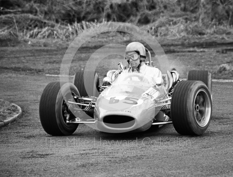 David Hepworth, Green Shield Stamp Special Ferguson 4WD, at Fallow Corner, Loton Park, April 27, 1969.
