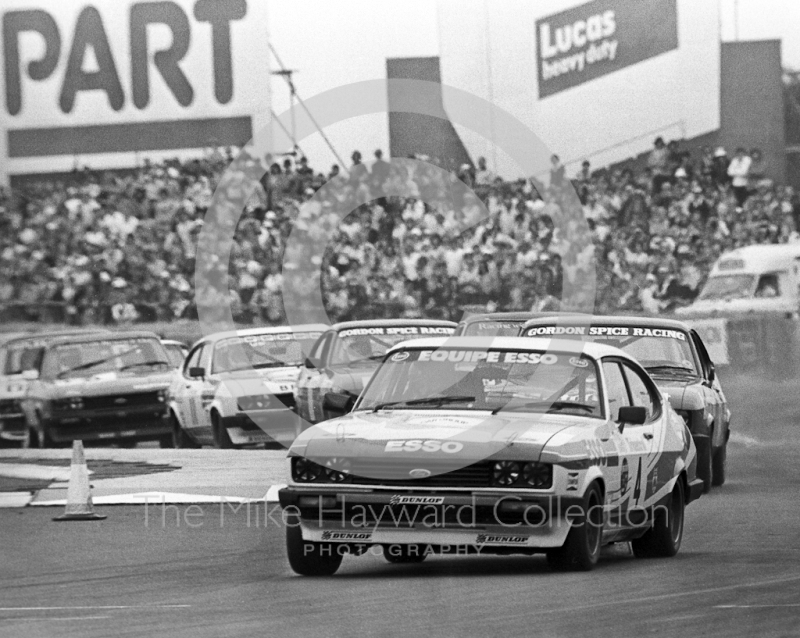 Jonathan Buncombe, Equipe Esso Ford Capri, Tricentrol British Saloon Car Championship race, 1979 British Grand Prix meeting, Silverstone
