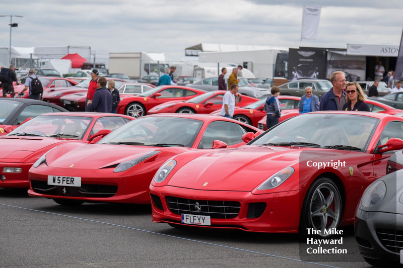 Ferrari Owner's Club at the 2016 Silverstone Classic.
