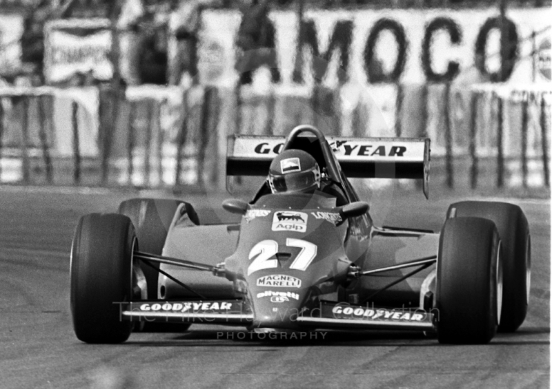 Patrick Tambay, Ferrari 126C3, 3rd place, British Grand Prix, Silverstone, 1983
