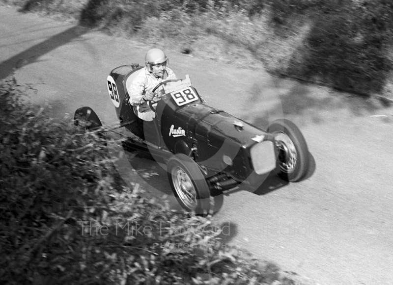 Brian Villers, Austin 7, Shelsley Walsh Hill Climb June 1970.
