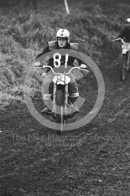Solo rider, motorcycle scramble at Spout Farm, Malinslee, Telford, Shropshire between 1962-1965