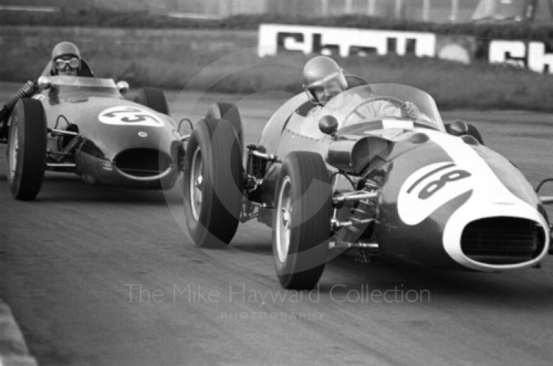 Peter Brewer, Aston Martin DBR4, Historic Race, Silverstone Martini International Trophy meeting 1969.
