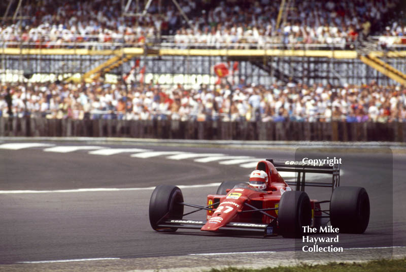 Nigel Mansell, Ferrari 640 V12, British Grand Prix, Silverstone, 1989.
