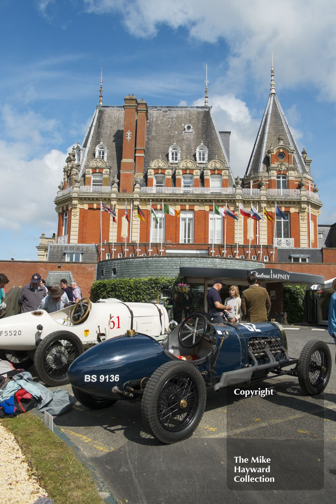 A Fafnir and a Piccard Pictet Sturtevant Aero Special outside&nbsp;Chateau Impney, Hill Climb 2015.
