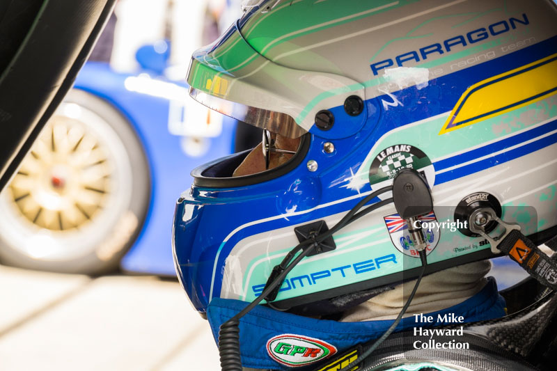 Mark Sumpter, Porsche 962, in the paddock during the 2016 Silverstone Classic.
