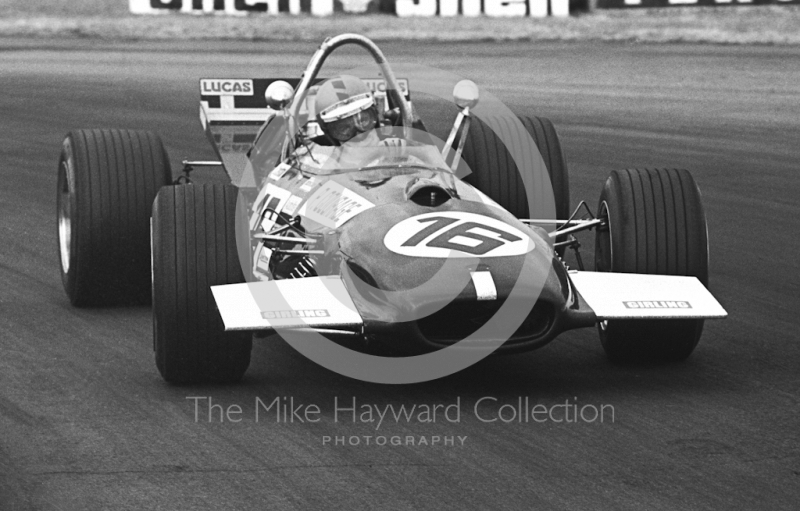 Piers Courage, Frank Williams Brabham BT26, Silverstone, 1969 British Grand Prix.
