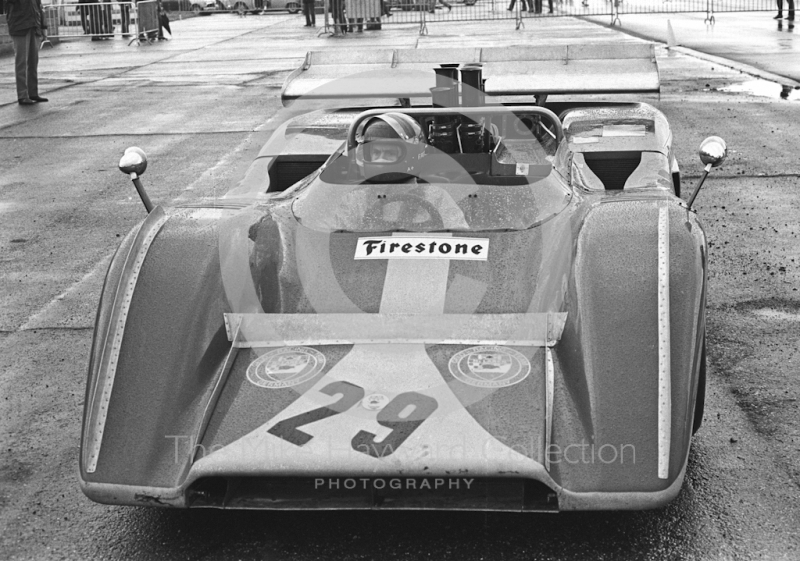 Franz Pesch, McLaren M8E Chevrolet 8.1, Silverstone, Super Sports 200 1972.
