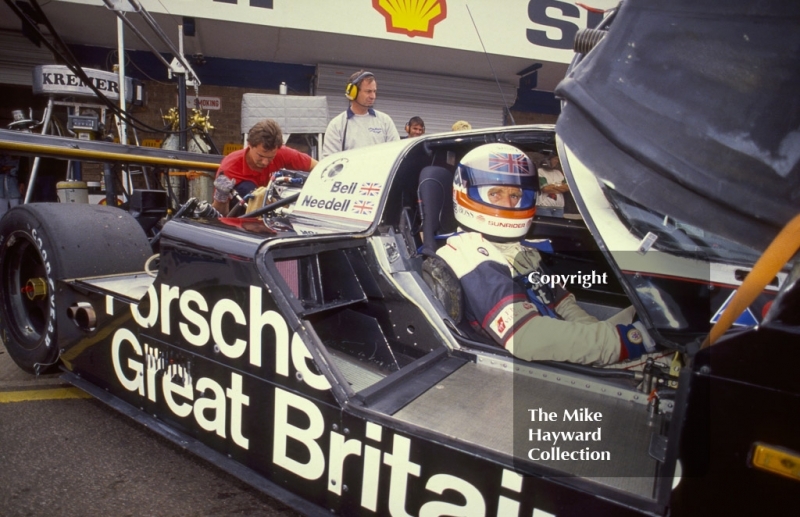 Derek Bell, Porsche 962C, Wheatcroft Gold Cup, Donington Park, 1989.
