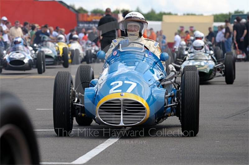 David Bennett, 1953 Maserati A6GCM, in the paddock before the pre-1966 Grand Prix cars race, Silverstone Cassic 2009.