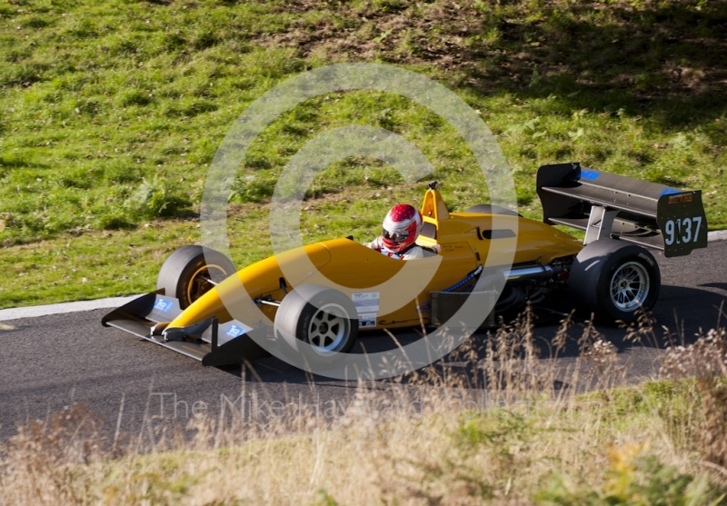 Tricia Davies, Reynard TKD 903, Hagley and District Light Car Club meeting, Loton Park Hill Climb, September 2013. 