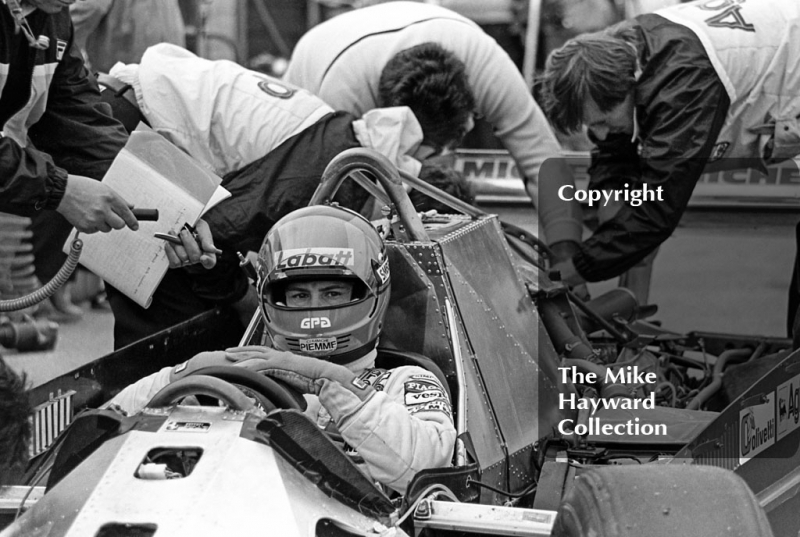 Pit stop for Gilles Villeneuve, Ferrari 126C, Silverstone, British Grand Prix 1981.
