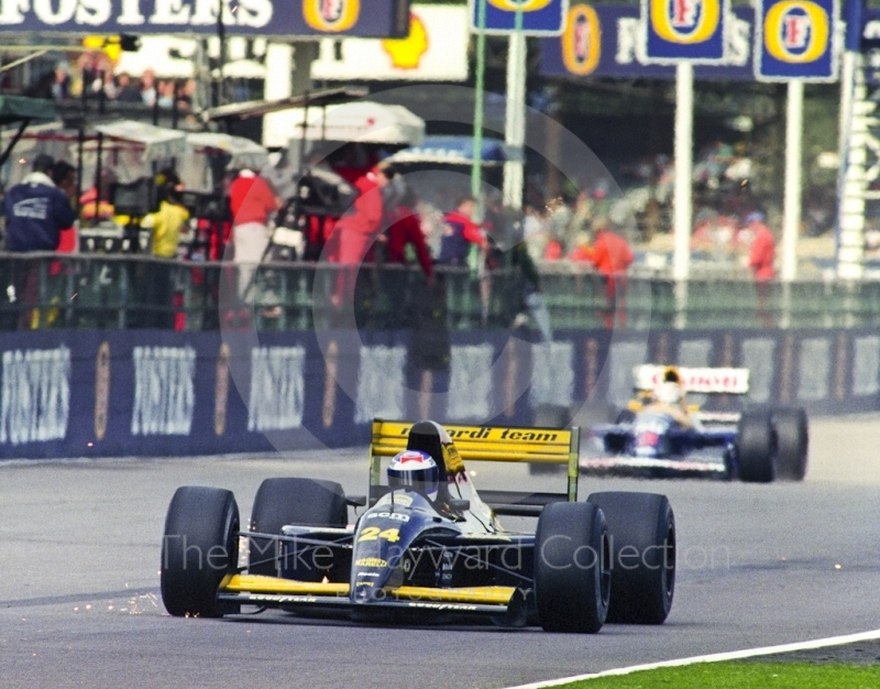 Gianni Morbidelli, Minardi M191, Silverstone, British Grand Prix 1991.
