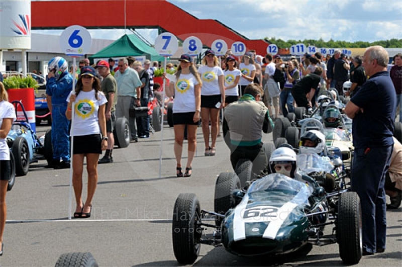 Simon Armer, 1962 Cooper T59, Formula Junior, in the paddock, Silverstone Classic 2009.