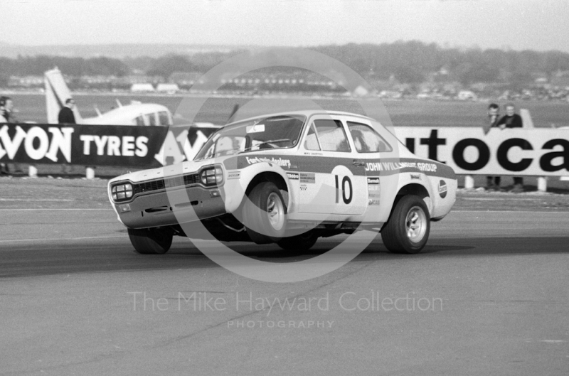 Mike Crabtree, Willment Ford Escort Twin Cam, Thruxton Easter Monday meeting 1969.
