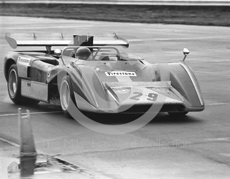 Franz Pesch, Gelo Racing Team McLaren M8E Chevrolet, Silverstone, Super Sports 200 1972.
