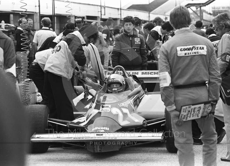 Gilles Villeneuve, Ferrari 126C, Silverstone, British Grand Prix 1981.
