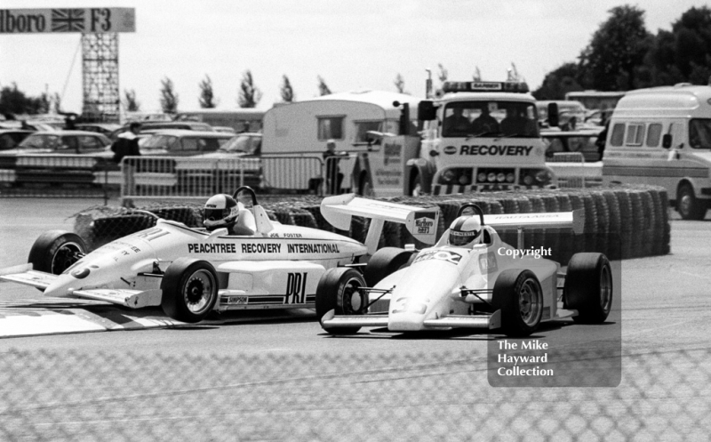 Joe Foster, Ralt RT30, Jari Koiranen, Magnum 853,&nbsp;Formula 3 race, Silverstone, British Grand Prix 1985.
