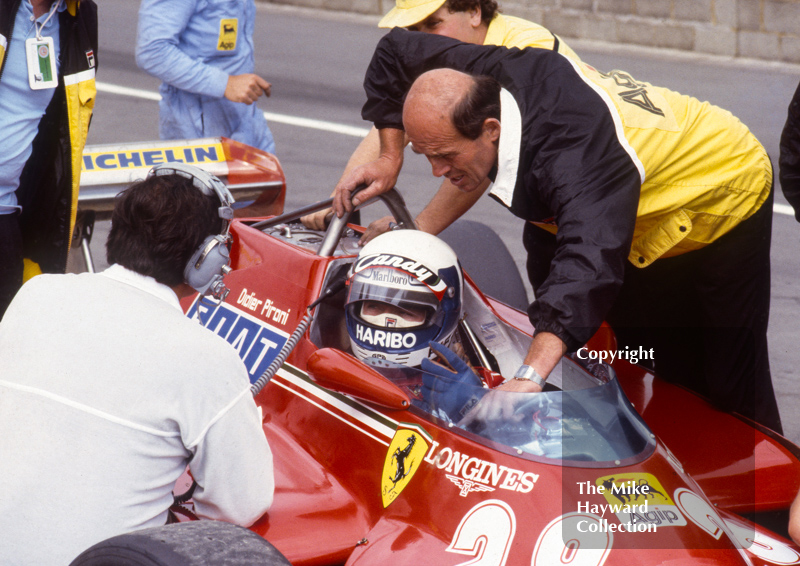 Didier Pironi, Ferrari 126C, Silverstone, 1981 British Grand Prix.
