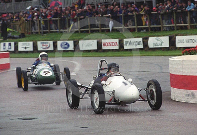 Paul Hewes, Cooper Mk8 Norton, and Bill Needham, Cooper Mk4 JAP, Earl of March Trophy, Goodwood Revival, 1999